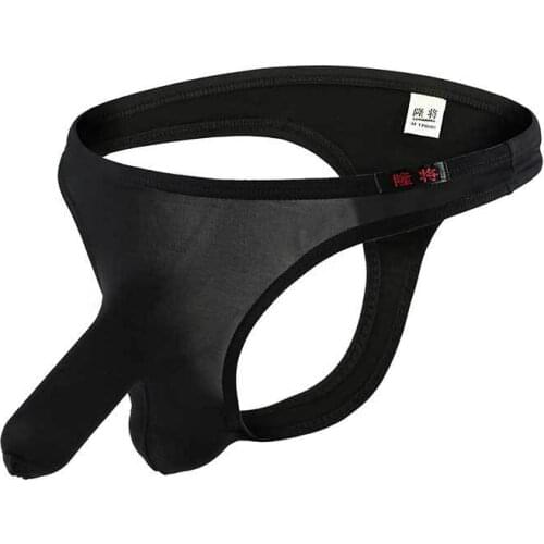 Mens Sexy Bikini Thongs Ice Silk Penis Sheath G Strings Swim Bottoms Tangas Beach Underpants Male Exotic Panties Gay Underwear