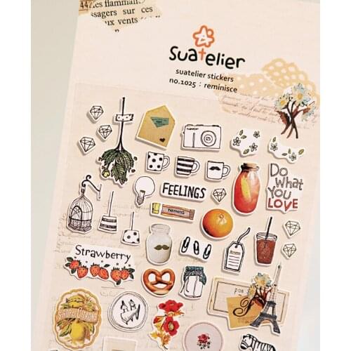 Memory of The Past Decorative Sticker Set Diary Album Label Sticker DIY Scrapbooking Stationery Stickers Escolar
