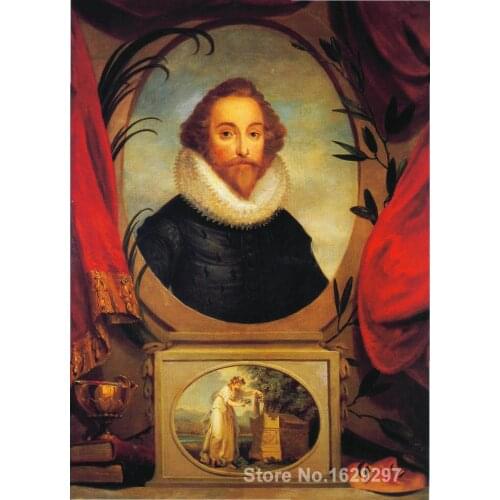 Wall art modern Ideal portrait of Shakespeare Angelica Kauffman Paintings Hand painted High quality