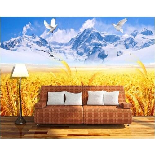Custom mural 3d photo wallpaper Catcher snow mountain home decor painting 3d wall murals wallpaper for living room walls 3 d