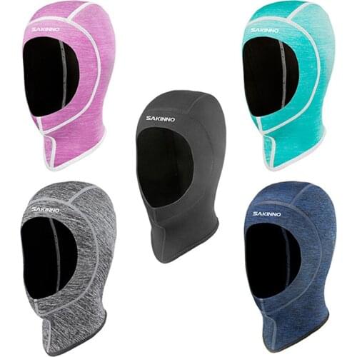 2MM neoprene diving headgear men and women diving headgear sunscreen mask snorkeling hat surfing headgear warm swimming cap