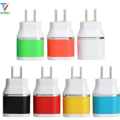 100pcs/lot New Big Kettle Style 2USB EU US Plug Travel Charger Mobile Phone Charger 5v 1A 2A Adapter IC Smart Phone Travel cheap