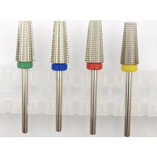 New Silver! 5 IN 1 Carbide multi-function Tungsten Carbide nail milling drill bits Double hand use