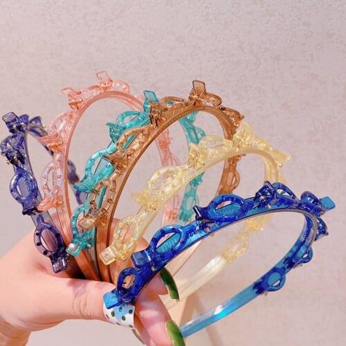 MeiLD Double Layer Bands Clip Hairbands Colored Hair Band Plastic Braided Headband Punk Knitting Women Headwear Hair Accessories