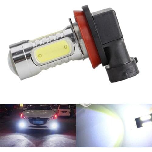 1Pcs 12V DC 7.5W High Power Low Consumption Long Lifespan Durable White H11 LED COB Bulb Car Auto Light Driving Fog Lamp #292249