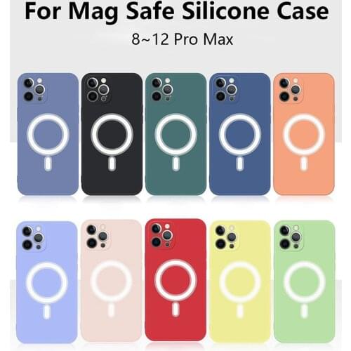 Shockproof Protective Back Cover For iPhone 12 Mini 11 Pro Max XS XR X 8 SE 2020 Macsafe Mag Silicone Case Bumper Magnetic Shell