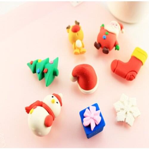 Christmas Eraser Holiday Eraser for friends and Kids New Year Promotion Eraser 8 Pieces per lot