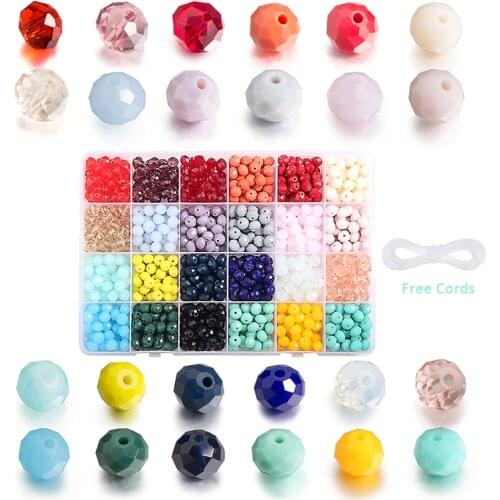 Glass Crystal DIY Beads for Jewelry Making Girls Acrylic Matte Cube Big Hole Crystal Beads for Crafts Bracelet Kits