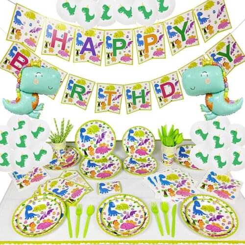 Dinosaur party anniversaire birthday party decorations kids for baby shower party supplies decoration anniversaire fille