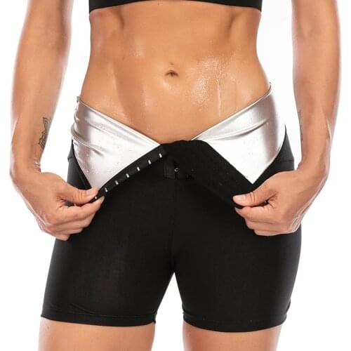 Summer Sweating Shorts For Women Elastic Waist Trainer Tummy Control Sports Fitness Leggings Shorts mujer pantalones Clothing