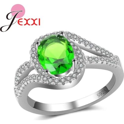 Top Quality Clear AAA Zircon Crystal 925 Sterling Silver Ladies Women Wedding Band Rings Luxury Engagement Accessory