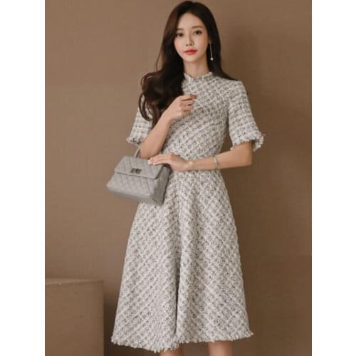 Fashion women new arrival thick warm formal dress casual slim comfortable temperament trend sweet vintage party a-line dress