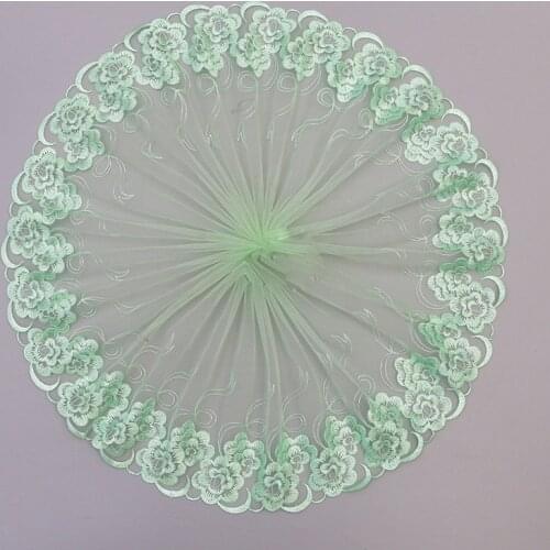 15Yards Beautiful Fashion Green Lace Trim Underwear Ribbon Clothing Sewing DIY Floral Fabric 22cm Width