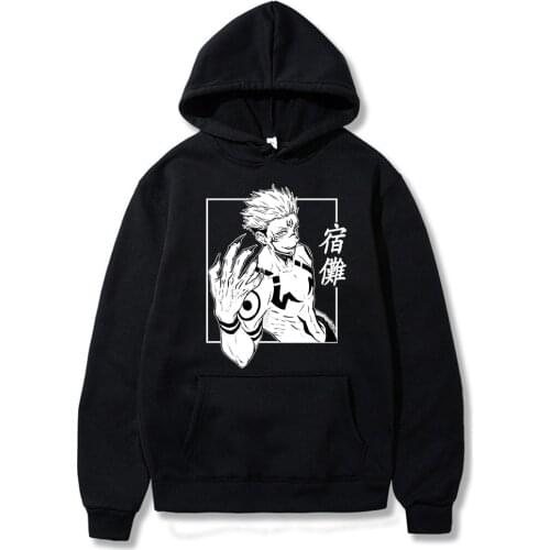 Anime Hoodies Jujutsu Kaisen Hoodies Pullovers Tops Long Sleeves Hoodie Men