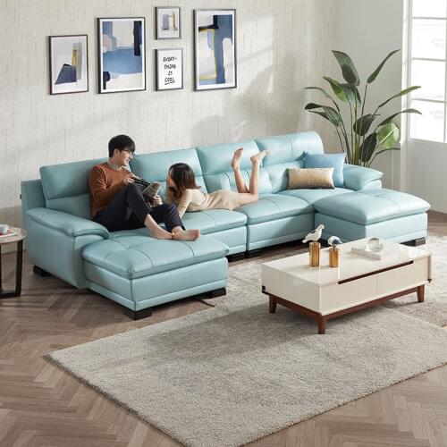Home care real leather light luxury combination leather sofa modern simple size 1022r
