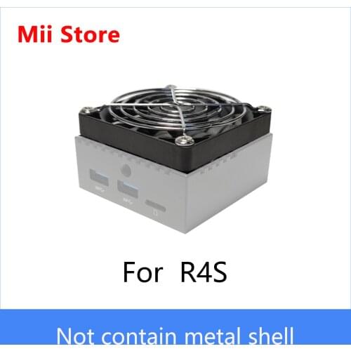 NanoPi R4S metal shell with cooling fan cooling aluminum alloy shell motherboard aluminum alloy protective shell accessories