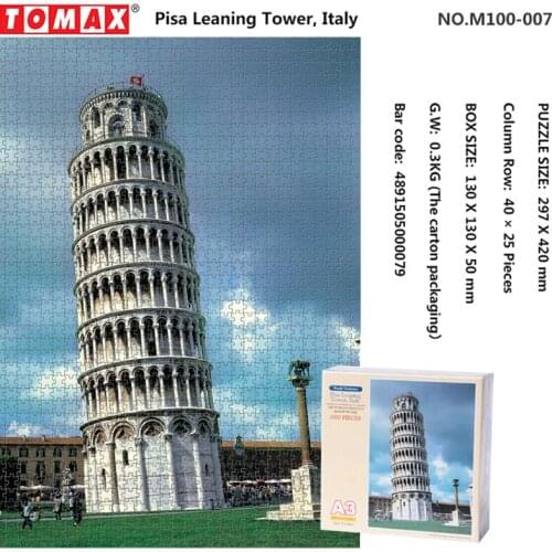Mini Jigsaw 1000 Pieces Children Adult Learning Entertainment Stress Relief Ltaly Famous Architectural Landscape Wall Map