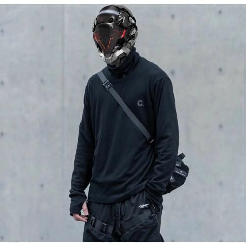 Long sleeve shirt techwear darkwear ninja wear catsstac streetwear