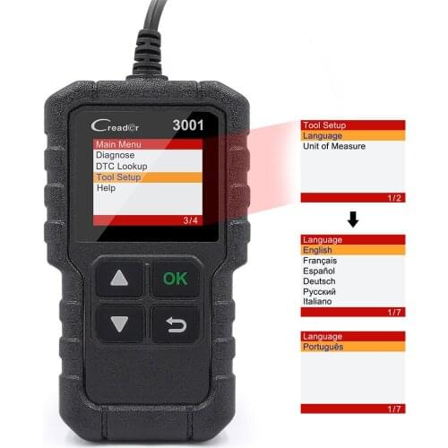 LAUNCH Code Reader CR3001 X431 3001 Auto Scan Tool Support Upgrade