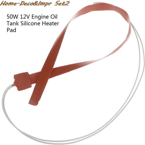 1pc Silicone Heating Pad Electric Heater Pads Thermal Strip Flexible Line Heater Strap For Injector Heated 50W 12V 12x500mm