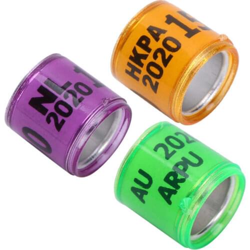 100Pcs Reusable Pigeons Leg Ring Bird Foot Ring Aluminium Alloy Identify Bands Training Tool