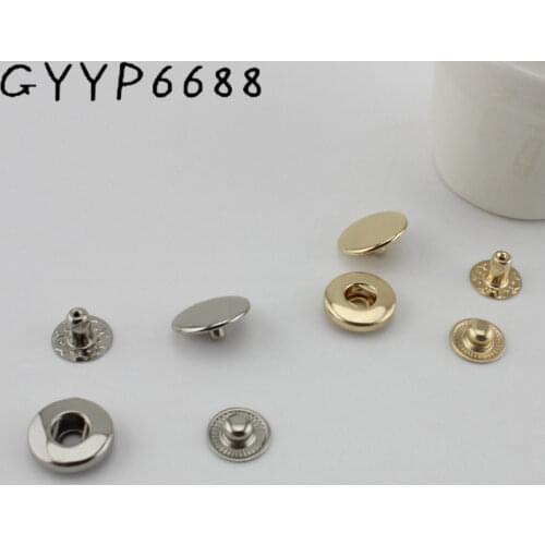 15mm 4 colors Copper Wholesale screws inner width connector metals for bags hardware screws open metal
