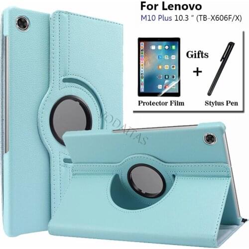 2020 New Case for Lenovo Tab M10 FHD Plus TB-X606F TB-X606X PU Leather Shell for Lenovo Tab M10 Plus 10.3 Funda Case +Film Pen