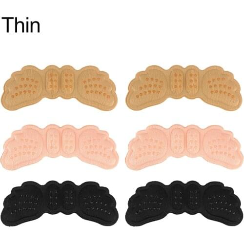 3pairs Practical Pain Relief Loose Shoes Grips Liner Prevent Slip Foot Care Self Adhesive Soft Heel Pad Cushions Inserts Patch