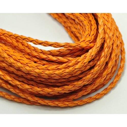 32.8 Feet Orange Braided Leatheroid String Jewelry Cord 3mm