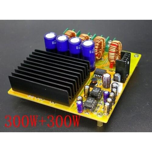 Free shipping 2x300W TAS5630 dual-channel Class D digital power amplifier board with AD827 pre-amplifier HIFI board