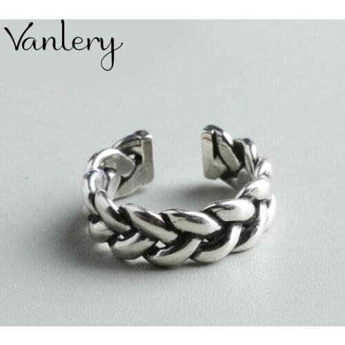 Bohemian Charm Boho Twist Chains Rings For Women Lover Wedding Bridal Valentines Gifts Men Open Retro Antique Rings