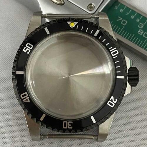 Retro Watch Case Stainless Steel Frame/Shell/Button 39.5mm GMT Bezel For Japanese NH35/ NH36 mechanical movement