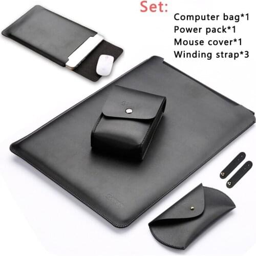 Computer Notebook Liner Bag Macbook Air Pro12/13.3/15.4 Inch Protective Sleeve For Iphone Huawei Lenovo Xiaomi Apple Pu Leather