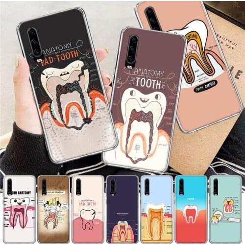 NEW ARRIVAL Dental Anatomy Bad Tooth Soft Cover Phone Case For Huawei P30 P20 P10 P40 Mate 30 20 10 Pro Lite P Smart Z Plus + Cu