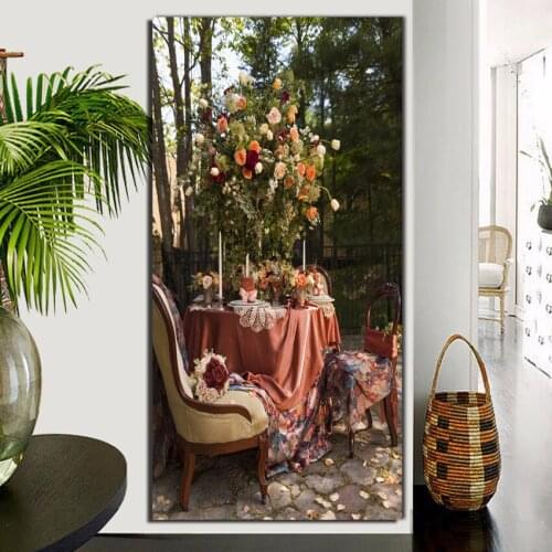 Flower garden painting canvas paintings modern kitchen wall decor movie abstract oil art pictures for living room monopoly FA370