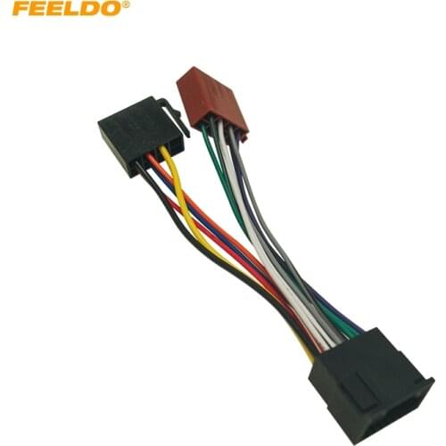 FEELDO Car Stereo Radio Conversion Plug Adapter For Chery Chevrolet 16PIN To ISO Original Head Units Wire Harness #HQ6207