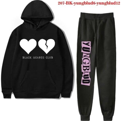 Cool Sweatshirts + Pants Men Clothing Yungblud Print Soft Sportwear Hoodies Suit Casual Oversized Yungblud Hoodies Set Women