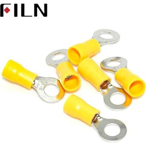 RV5.5-6 Yellow Ring insulated terminal Cable Wire Connector suit 4-6mm2 Electrical Crimp Terminal 100PCS/Pack