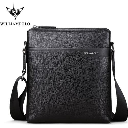 Leather Bag Design Shoulder Messenger Bag Cowhide Fashion Cross-body Bag 8" Tablet Tote Mochila Satchel