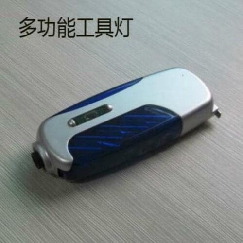 Multi-function 4 In 1 Mini Tool With Level Tester One Meter Measuring Ruler Tape 6pcs Screwdriver Head And LED Light