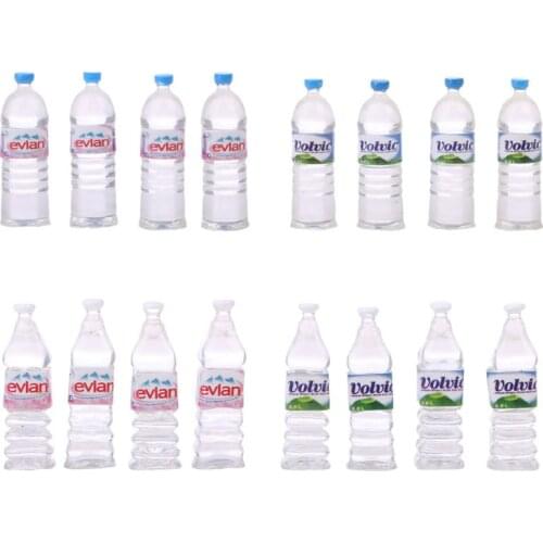 4pcs 1:12 Toy Water Bottles Set Dollhouse Miniature Drinking Accessory