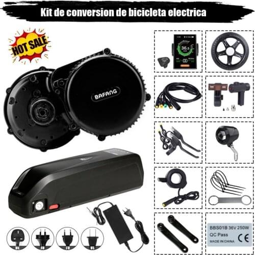 EU US RU no tax 48V 750W BBS02B Bafang mid drive electric motor kit + 48V 14.5Ah Li-ion down tube ebike battery