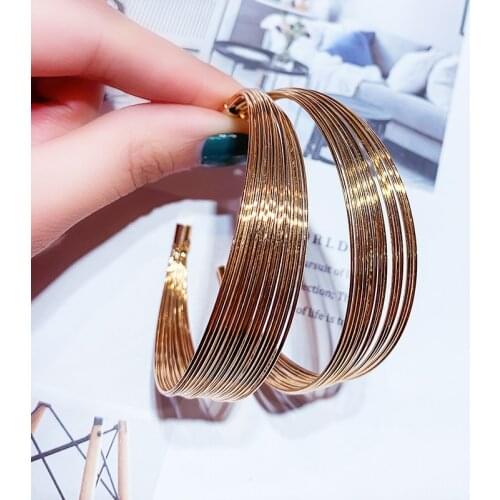 Korean New Fashion Simple Geometric Crystal Pendant Earrings for Women Exquisite Statement Earrings Party Jewelry Accessories