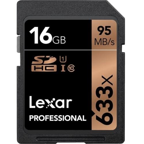 Original Lexar 95M/s 16G 32GB SDHC U1 64GB 128GB 256GB SDHC SDXC Card U3 Class 10 633X Memory Card for Digital SLR/HD camera