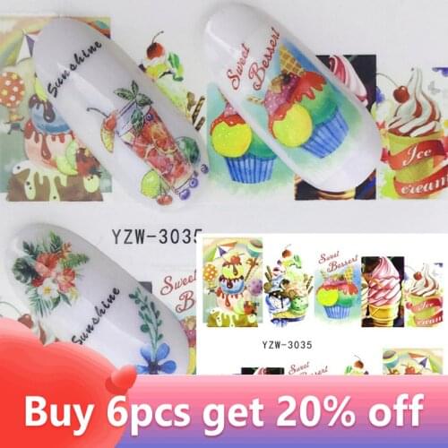 1pc Water Nail Decal and Sticker Ocean Forest Space Dream Simple Summer Slider for Manicure Nail Art Watermark Tips Decoration