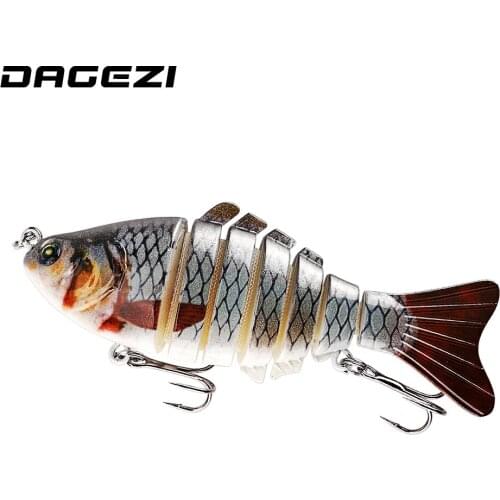 DAGEZI Swimbait Fishing Lure Crankbait 7 Segments Fishing Lures Hard Bait 9.6cm 14g Lifelike Isca Artificial Bait Fishing Tackle