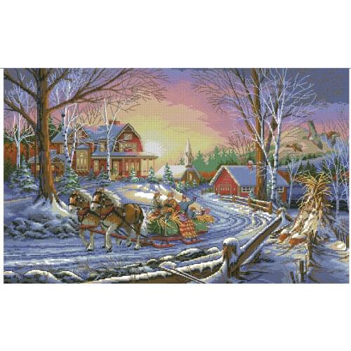FJ251 For Needlework Kit NOT PRINTED Cross stich Painting Set Cross Stitch Kits Cross-stitch Embroidery Set Stitch Kits Cross