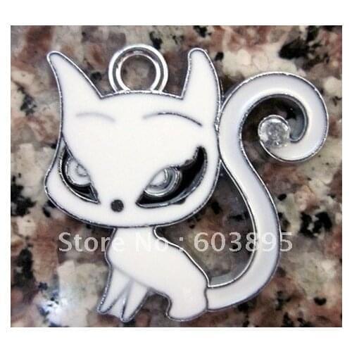S8961 alloy metal fox Enamel Charm enamel pendant 26*26mm