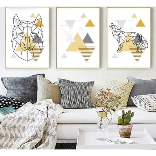 Scandinavian Geometry Abstract Art Canvas Painting Living Room Bedroom Cafe Internet Nordic Style Wall Art Pictures