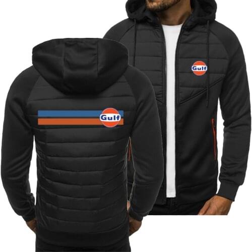 New Spring Autumn Mens Gulf Hoodie Fashion Athletic Casual Cardigan Shoulder Zipper Sweatshirts Hooded Jacket